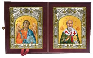Складень Ангел Хранитель и Григорий Антиохийский святитель, патриарх
