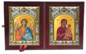Складень Ангел Хранитель и Хлебная (Хлебенная) икона Божией Матери