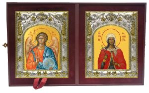 Складень Ангел Хранитель и Каллиста Никомидийская