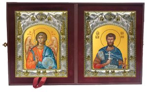 Складень Ангел Хранитель и Иоанн (Иван) Воин мученик