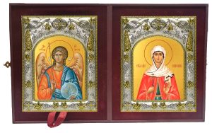 Складень Ангел Хранитель и Капитолина Каппадокийская мученица