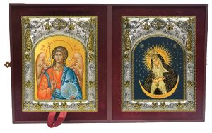 Складень Ангел Хранитель и Остробрамская икона Божией Матери