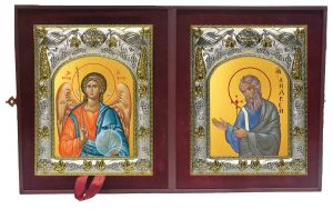 Складень Ангел Хранитель и Андрей Первозванный, апостол
