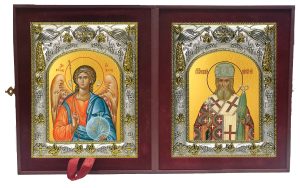 Складень Ангел Хранитель и Иннокентий, митрополит Московский, святитель