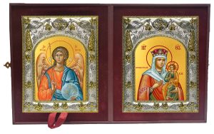 Складень Ангел Хранитель и Цареградская икона Божией Матери