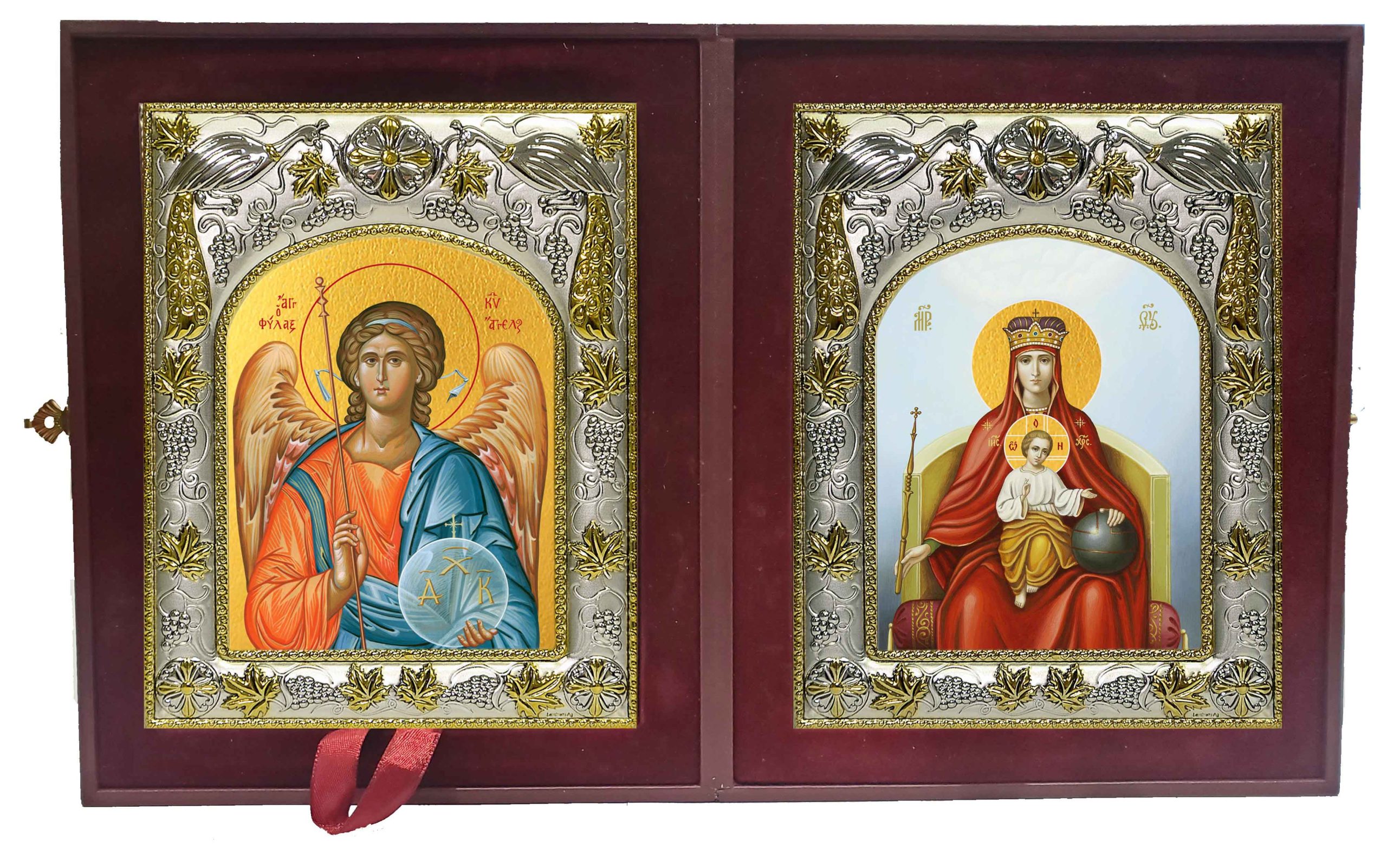 Складень Ангел Хранитель и Державная икона Божией Матери