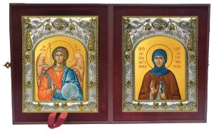 Складень Ангел Хранитель и Мария (Лелянова) Гатчинская