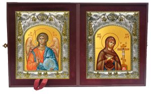 Складень Ангел Хранитель и Ахтырская икона Божией Матери