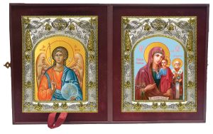 Складень Ангел Хранитель и Оковецкая икона Божией Матери
