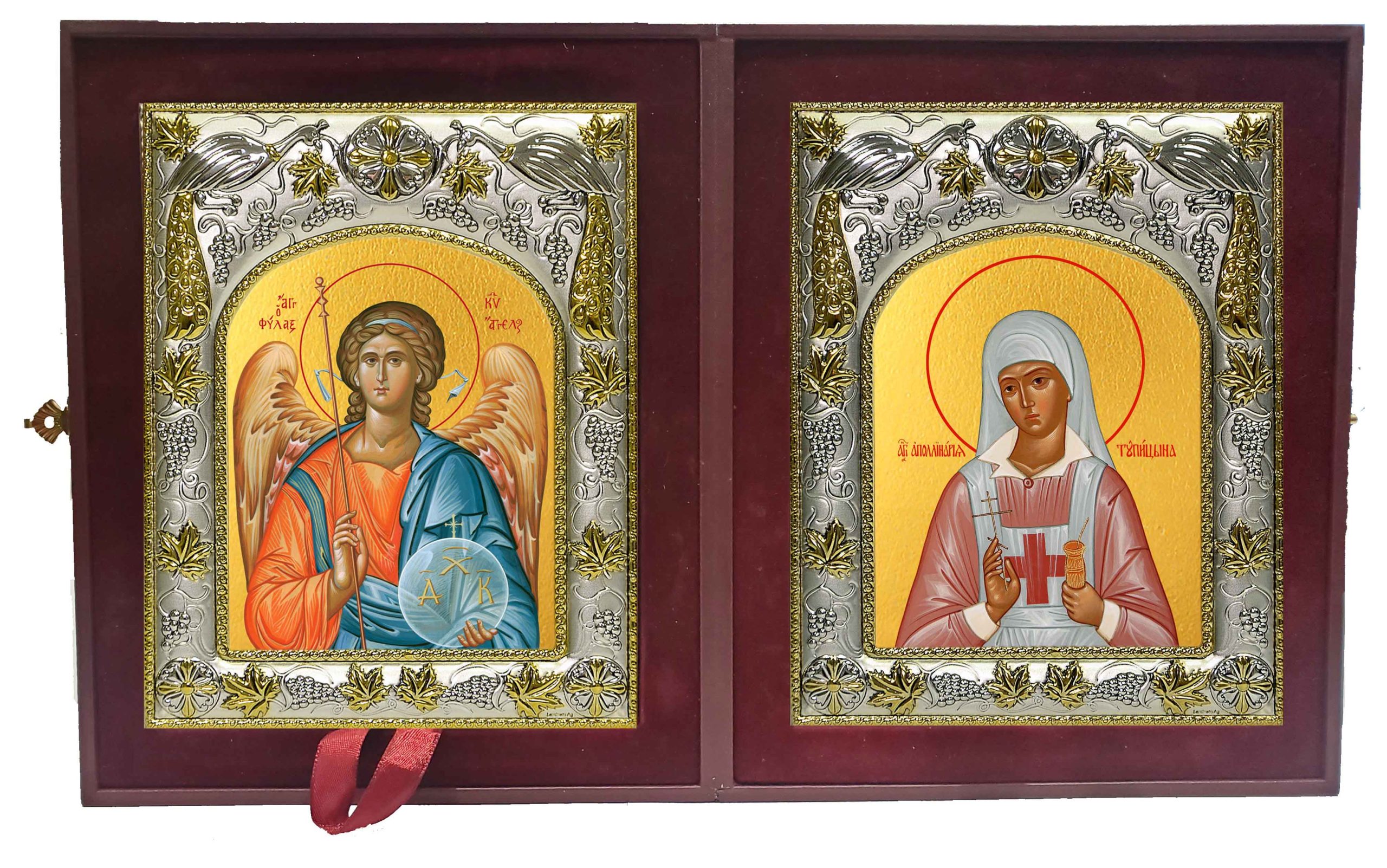 Складень Ангел Хранитель и Аполлинария Тупицына мученица