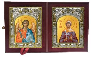 Складень Ангел Хранитель и Галина Коринфская мученица