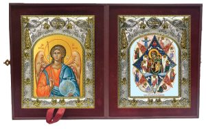 Складень Ангел Хранитель и Неопалимая Купина, икона Божией Матери