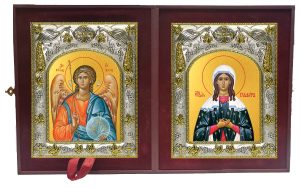 Складень Ангел Хранитель и Глафира Амасийская