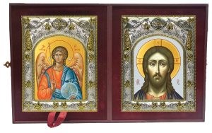 Складень Ангел Хранитель и Господь Вседержитель