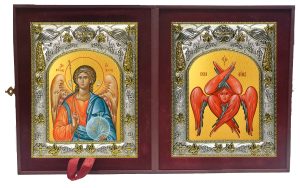Складень Ангел Хранитель и Серафим Шестикрылый