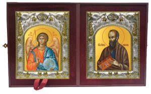 Складень Ангел Хранитель и Павел Апостол