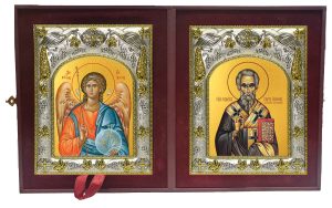Складень Ангел Хранитель и Игнатий Богоносец Антиохийский, епископ