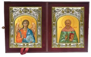 Складень Ангел Хранитель и Иулий (Юлий) Мирмидонянин, пресвитер, преподобный