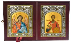 Складень Ангел Хранитель и Феодор (Фёдор) Тирон великомученик