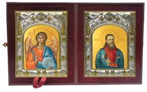 Складень Ангел Хранитель и Иоанн (Иван) Кронштадтский