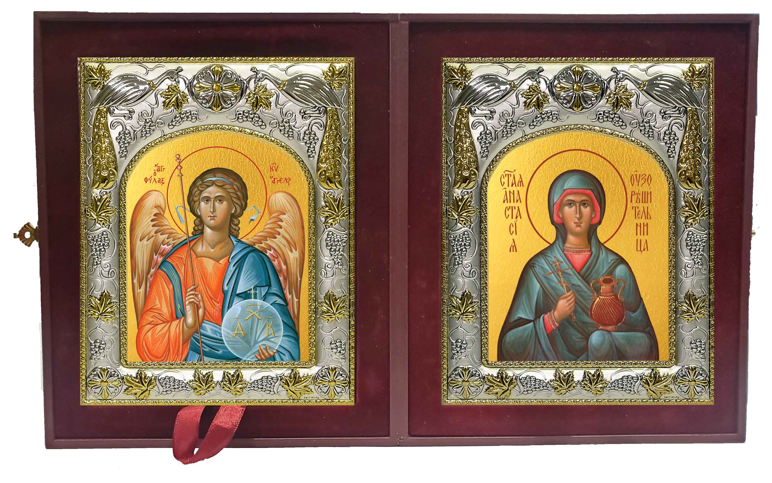 Складень Ангел Хранитель и Анастасия Узорешительница
