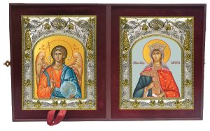 Складень Ангел Хранитель и Августа Римская мученица, императрица