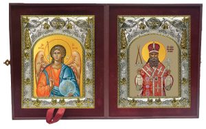 Складень Ангел Хранитель и Петр митрополит Крутицкий, священномученик