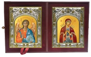 Складень Ангел Хранитель и Умягчение злых сердец, икона Божией Матери