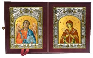 Складень Ангел Хранитель и Умягчение злых сердец, икона Божией Матери