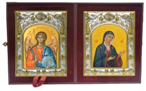 Складень Ангел Хранитель и Деисусная икона Божией Матери