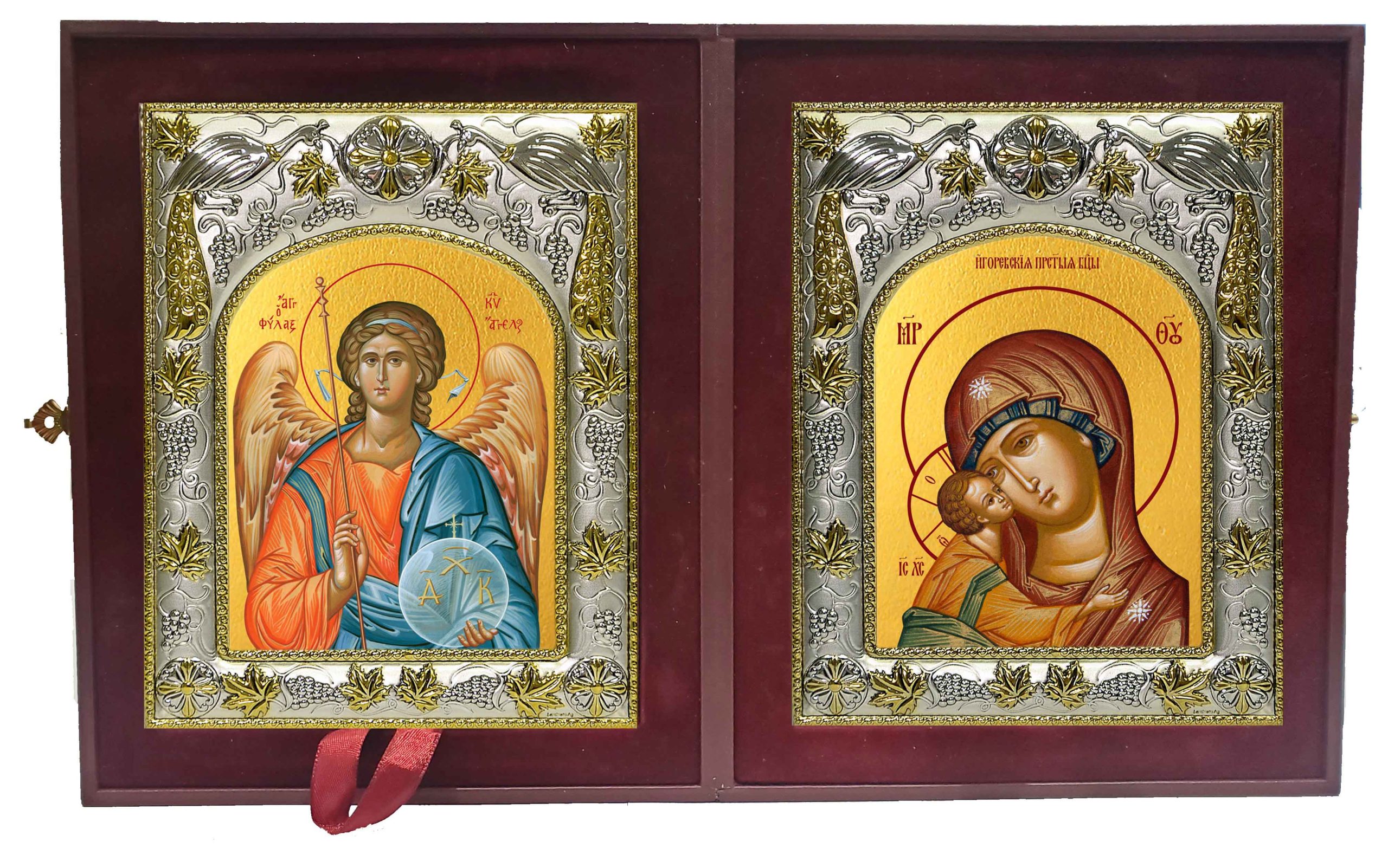 Складень Ангел Хранитель и Игоревская икона Божией Матери
