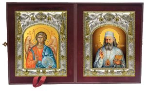 Складень Ангел Хранитель и Лука святитель