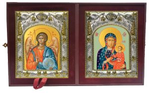 Складень Ангел Хранитель и Ченстоховская икона Божией Матери