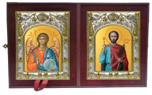 Складень Ангел Хранитель и Иоанн (Иван) Новый, Сочавский, великомученик