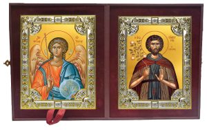 Складень Ангел Хранитель и Евфросин Палестинский, повар, преподобный