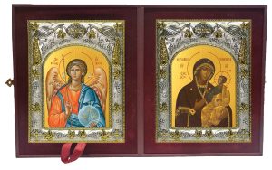 Складень Ангел Хранитель и Иверская икона Божией Матери