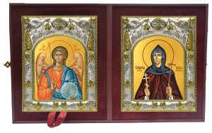 Складень Ангел Хранитель и Арсения Сергиевская(Добронравова), Игумения, преподобномученица