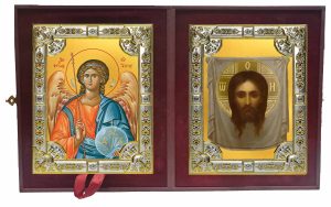Складень Ангел Хранитель и Спас Нерукотворный