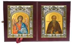 Складень Ангел Хранитель и Евфимий Великий преподобный