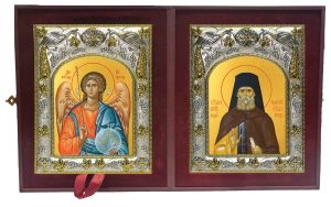 Складень Ангел Хранитель и Паисий Святогорец преподобный