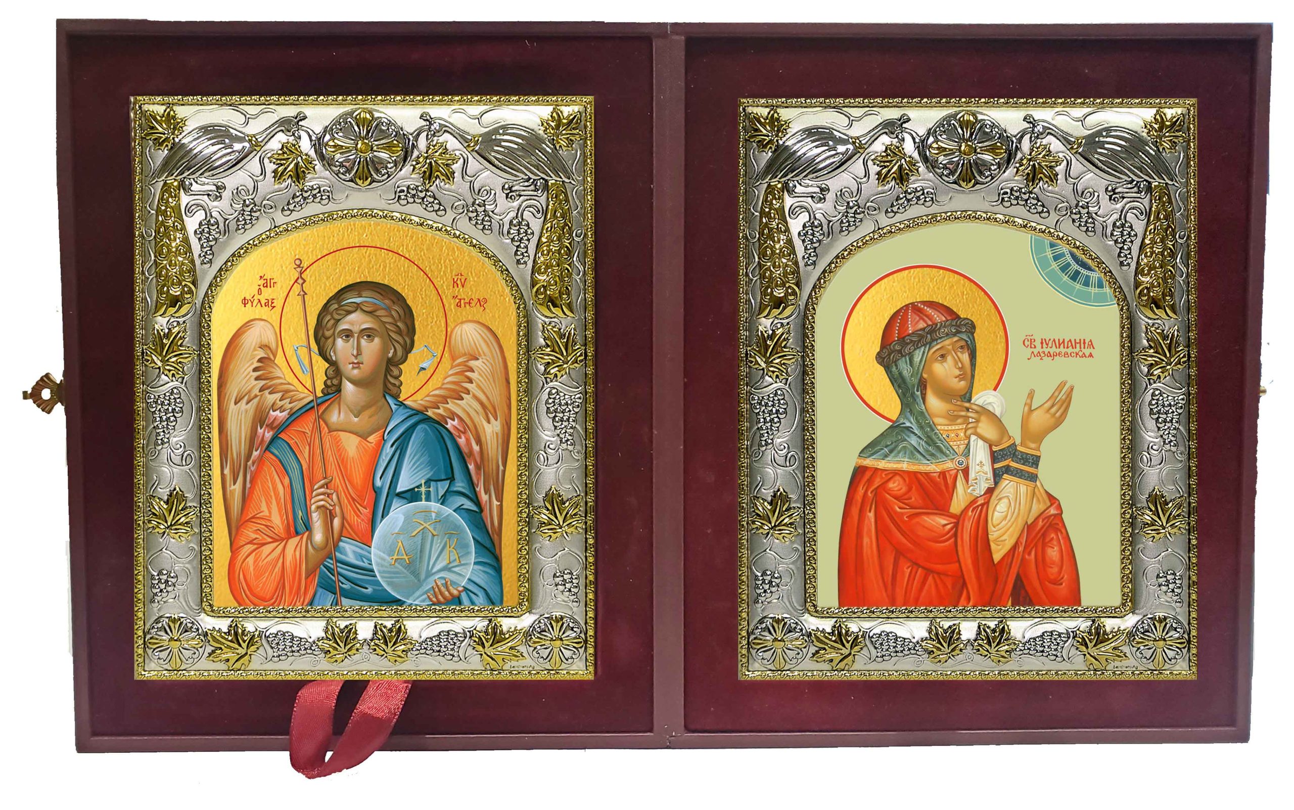 Складень Ангел Хранитель и Иулиания Лазаревская, Муромская