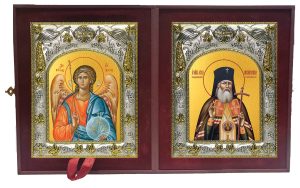 Складень Ангел Хранитель и Лука святитель, архиепископ Крымский