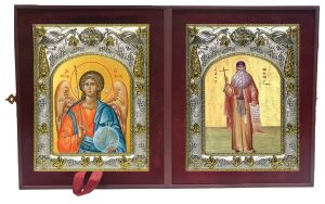 Складень Ангел Хранитель и Максим Грек преподобный
