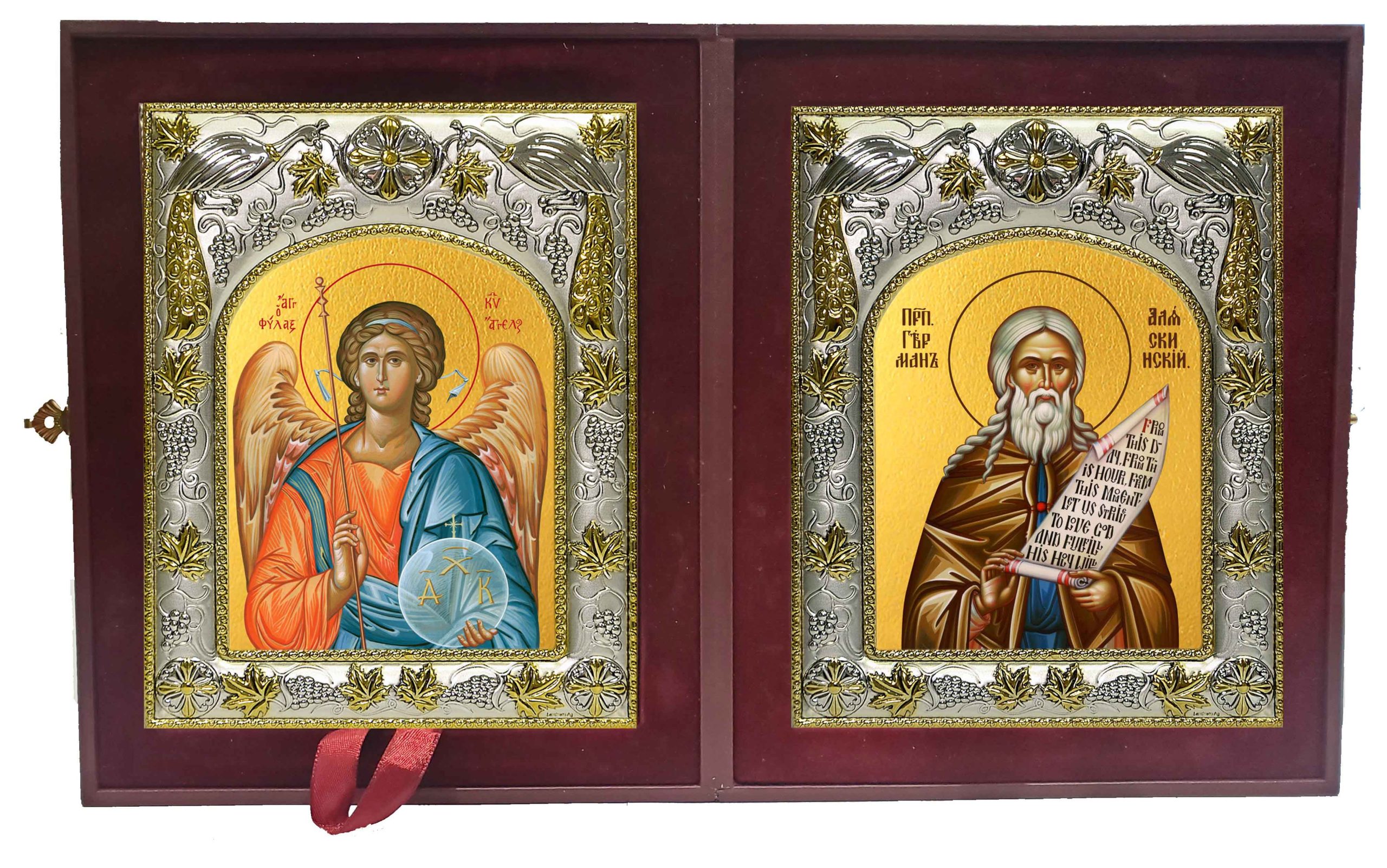 Складень Ангел Хранитель и Герман Аляскинский