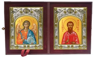 Складень Ангел Хранитель и Димитрий (Дмитрий) Константинопольский, мученик