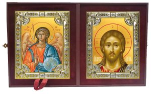 Складень Ангел Хранитель и Господь Вседержитель