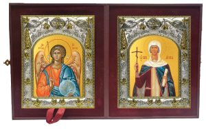 Складень Ангел Хранитель и Нина равноапостольная