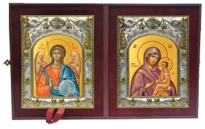 Складень Ангел Хранитель и Югская икона Божией Матери