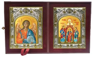 Складень Ангел Хранитель и Вера, Надежда, Любовь и их матерь София мученицы