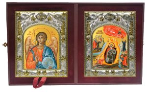 Складень Ангел Хранитель и Илия (Илья) Пророк